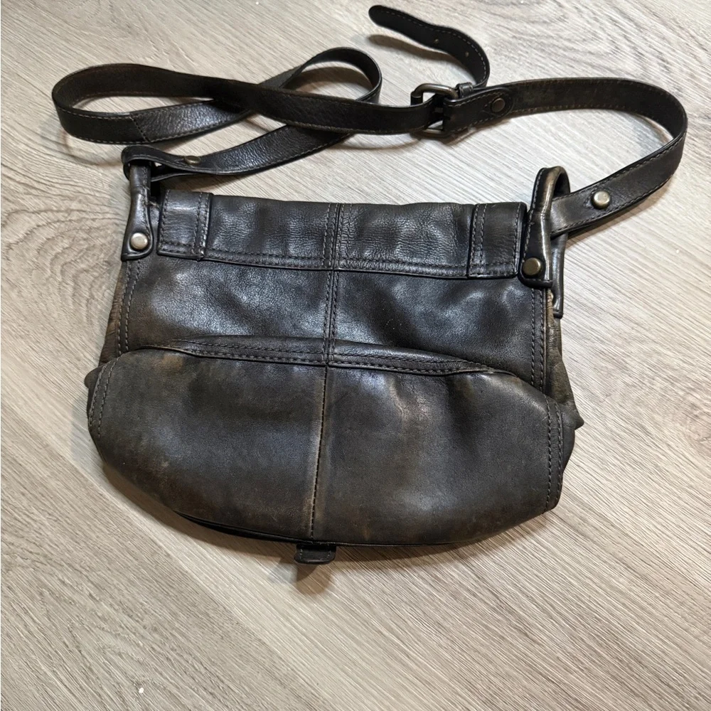 Vintage Elegant Black Leather Shoulder Bag